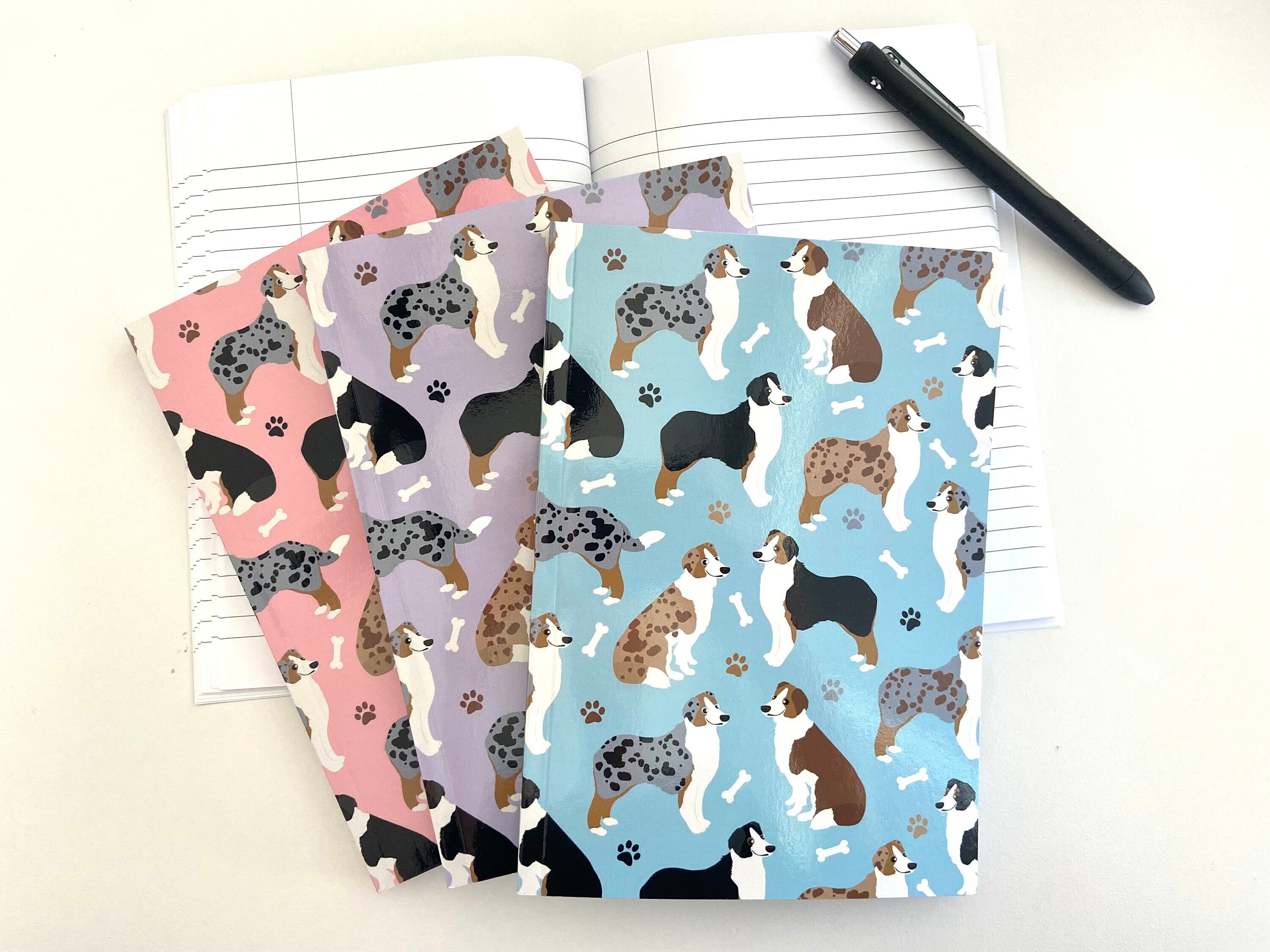 Australian Shepherd Notebook A5, Cute Aussie Dog Pattern - Etsy