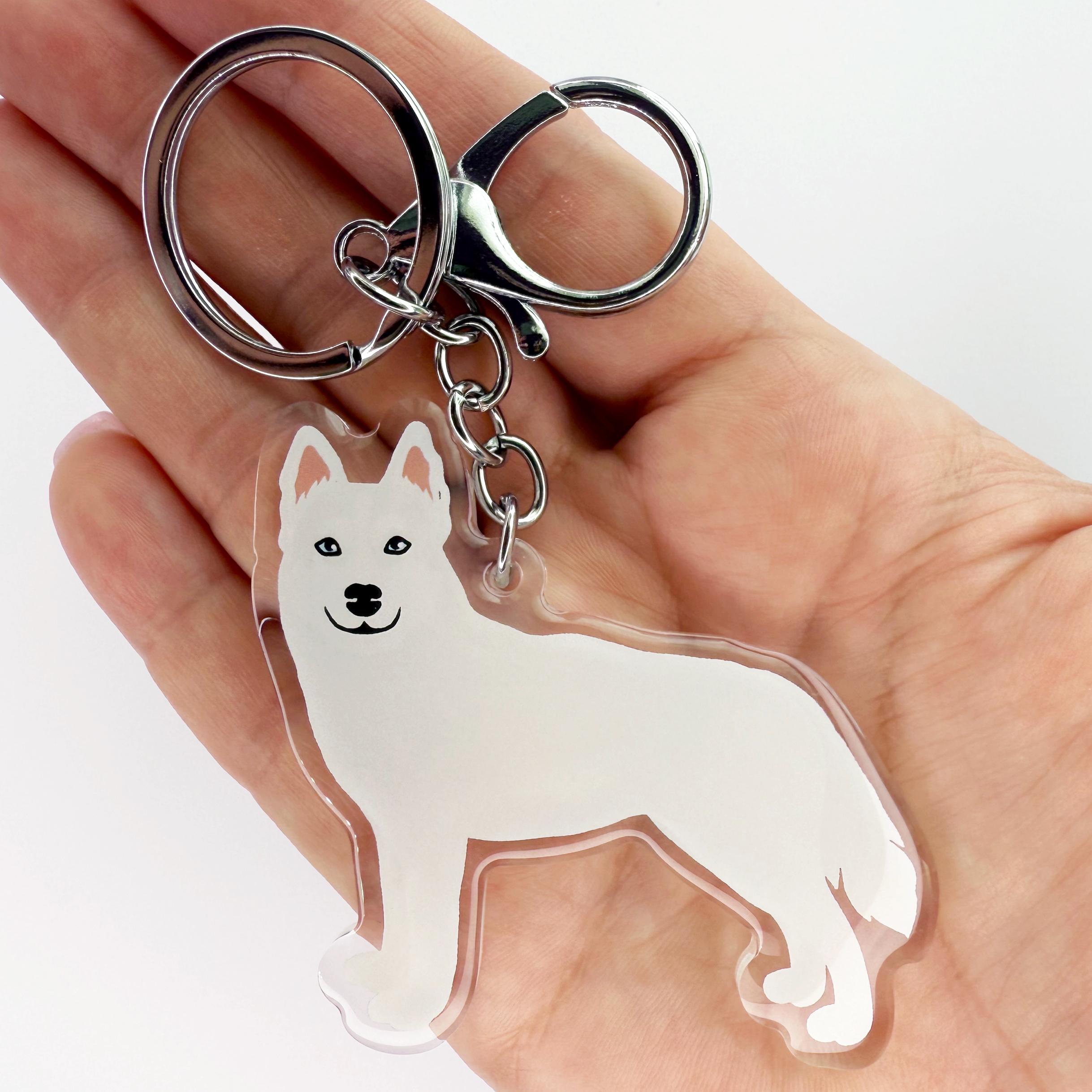 Siberian Husky アクリル画2000年作 小品 16cmX24cm Siberian Husky