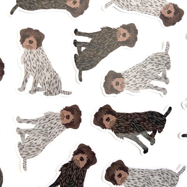 Wirehaired Pointing Griffon Sticker Waterproof Vinyl Sticker Wirehaired Pointers Stickers