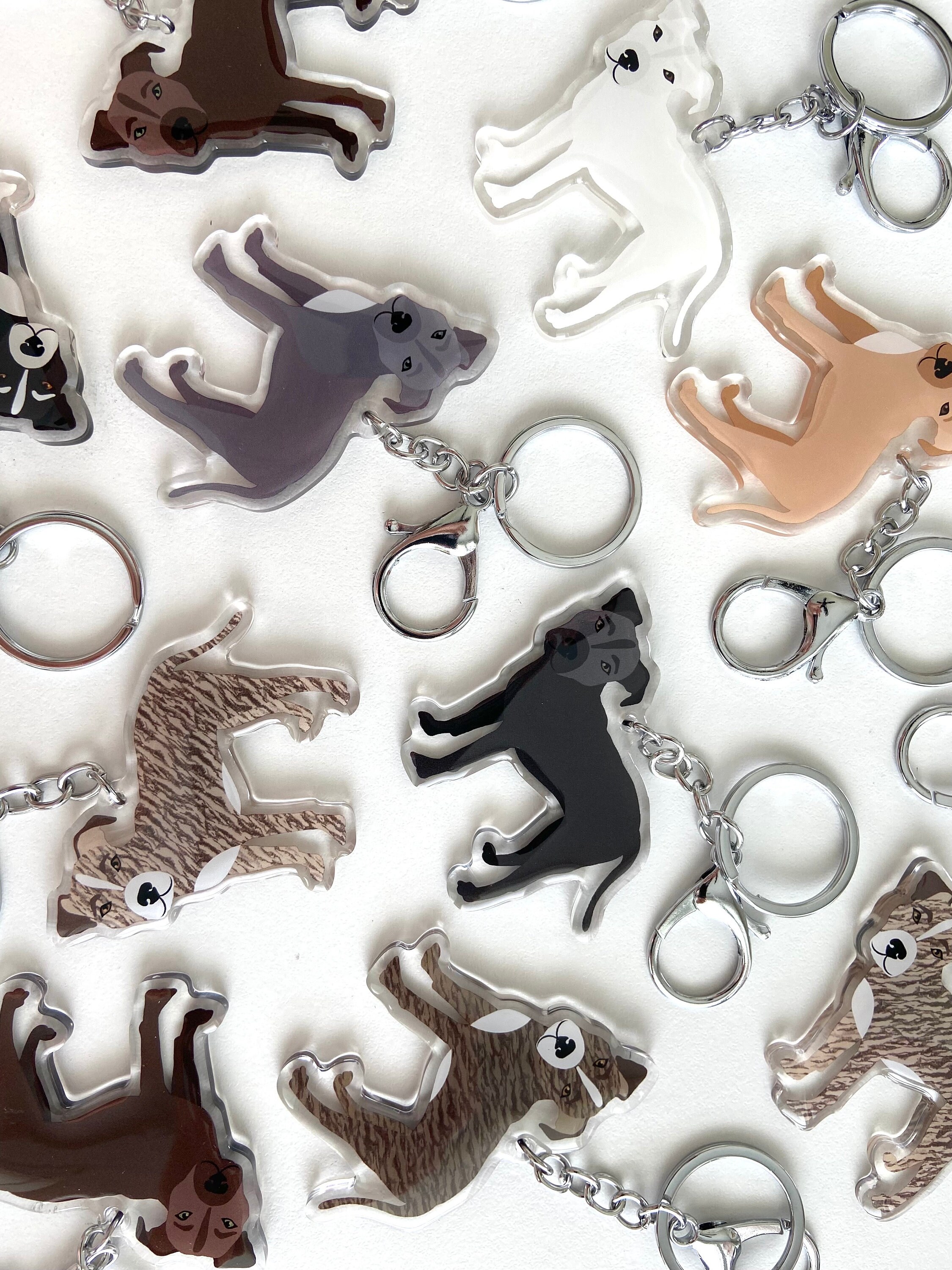 Pitbull Keychain - Etsy