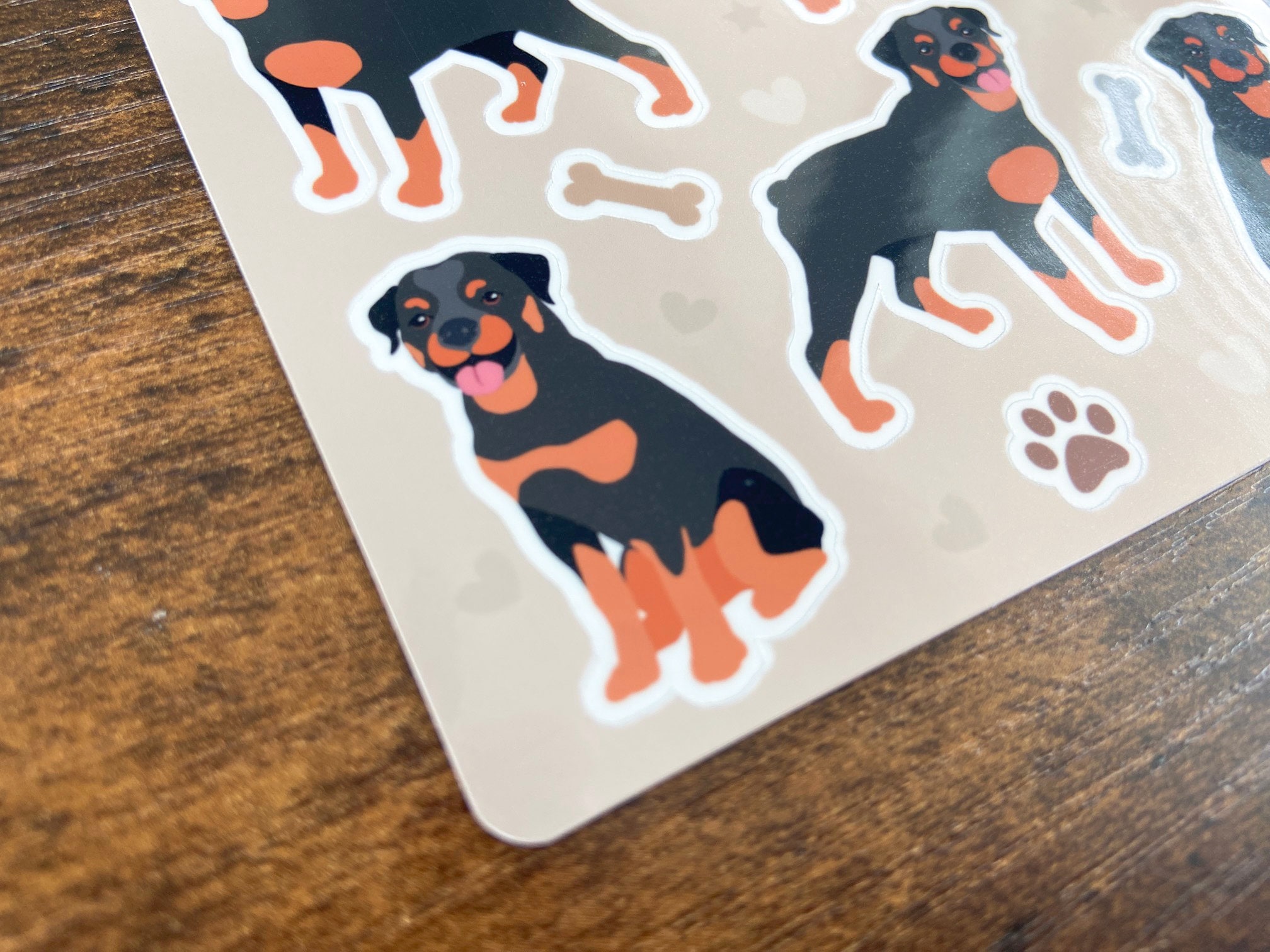 Rottweiler Sticker Sheet: Cute Glossy Vinyl Dog Stickers - Etsy