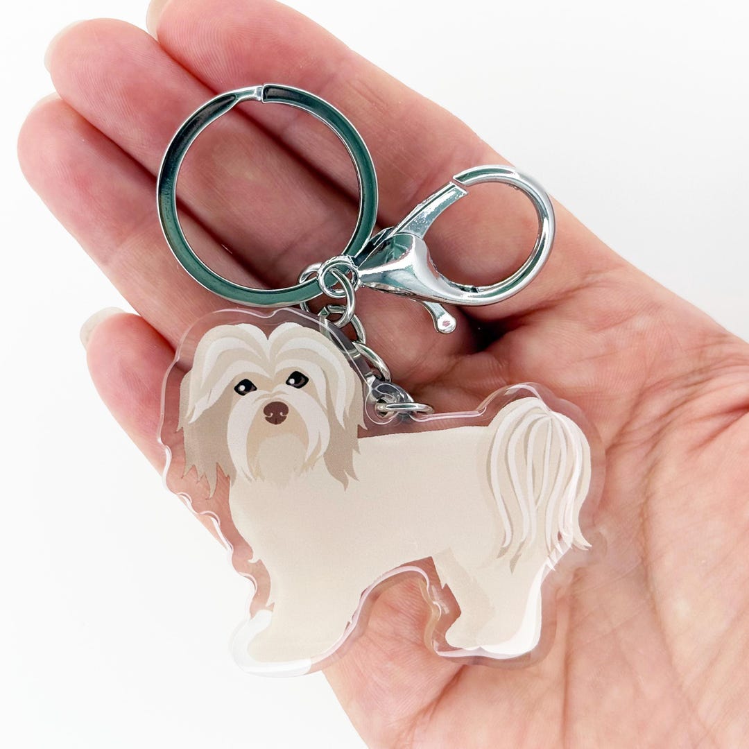 Sable Havanese Dog Keychain, Clear Acrylic Pet Charm - Etsy