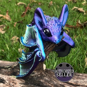Pipistrello - PERSONALIZZATO! - Animale di supporto emotivo - Giocattolo da scrivania stampato in 3D - Animale articolato - Giocattolo antistress