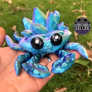 Crystal Crab - CUSTOM! - Emotional Support Pet - 3D Printed Desk Toy - Articulated Pet - Fidget Toy