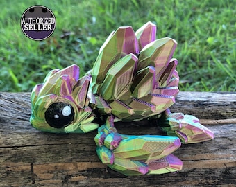 Gemstone Turtle Custom : Emotional Support Pet - 3D Printed Articulated Fidget Toys
