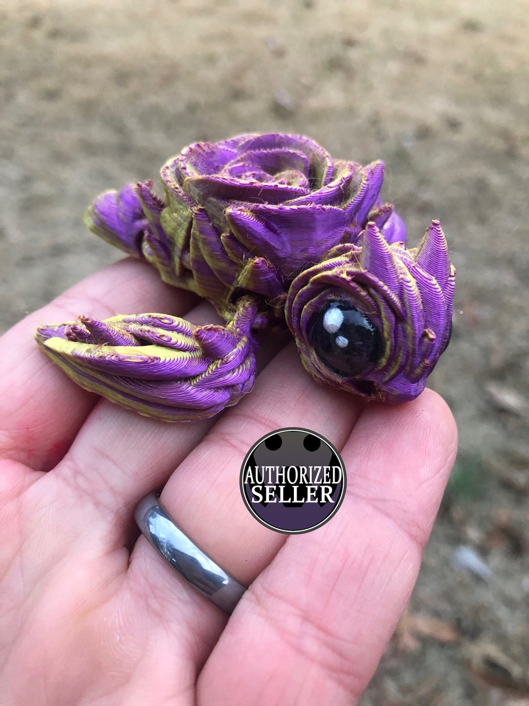 Emotional Support Turtle Sunset Rose Turtle Flexi Pet 3D Printed ...