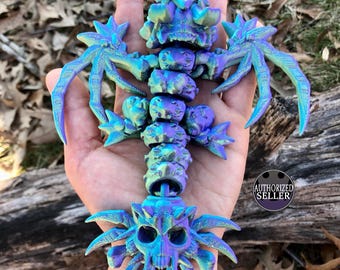Skull Wyvern Custom : Emotional Support Pet - 3D Printed Articulated Fidget Toys