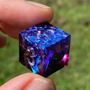 Disco Dice - Witch Party Dice - Handmade Dice Set  - Resin Cast Dice - Table Top Dice - Gaming Dice