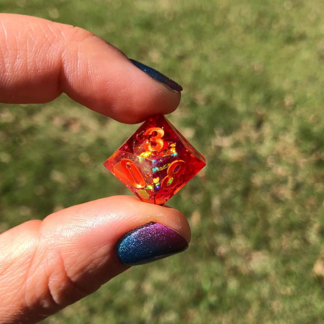 Fireball Dice - Wizard Dice - Pyromancer Dice - Handmade Dice Set ...
