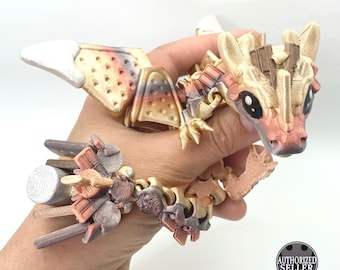 S'mores Dragons : Emotional Support Pet - 3D Printed Articulated Fidget Toys