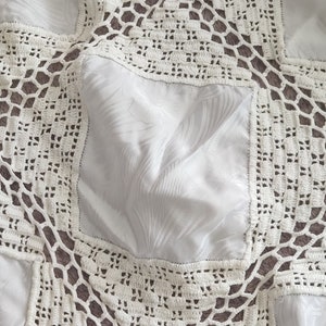 Comprar Tela de lino, mantel redondo, tela de dos colores, bordado de  encaje para el hogar, cubierta de mesa de encaje, toalla
