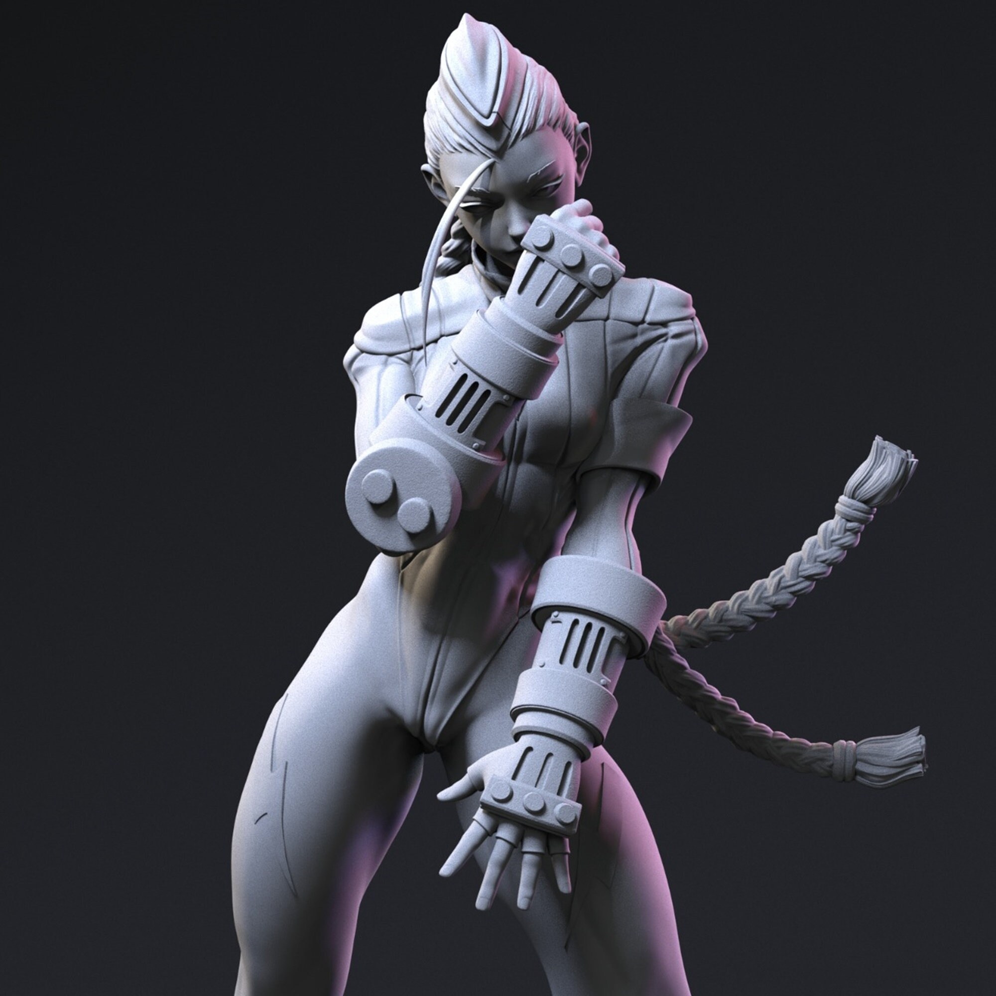 STL file Cammy statue 👧・3D printer design to download・Cults