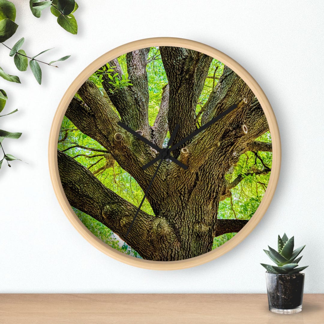 Picture of Nature-inspired Wall Clock, Eco-friendly Home Decor, Tree Design, Gift ...