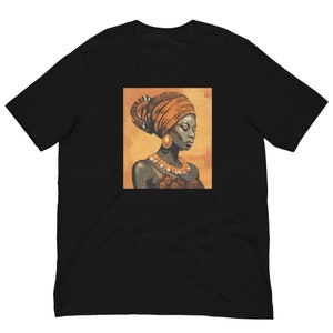 African Woman Art t shirt, African Pattern, Black Queen Unisex t-shirt