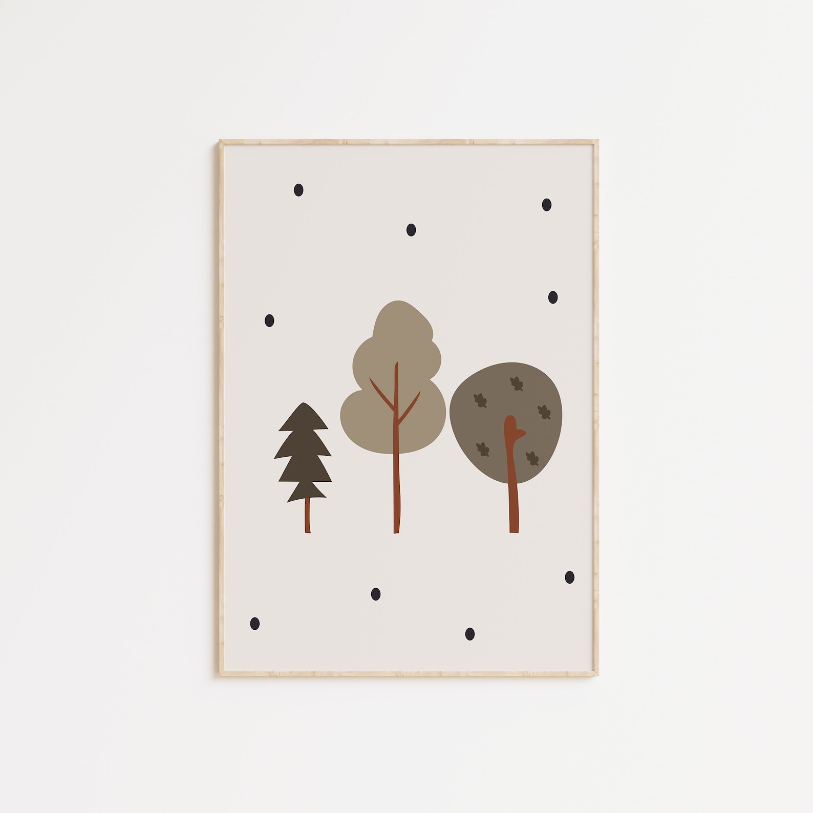 Tree Silhouette Wall Art for Nursery Downloadable Forest Art Etsy