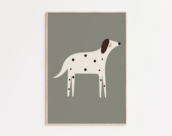 Arte de la pared del perro de la guardería, cartel del perro, impresión digital de los amigos del perro, arte imprimible del cachorro, impresión fresca para los niños, decoración de la pared del perro del estilo escandinavo