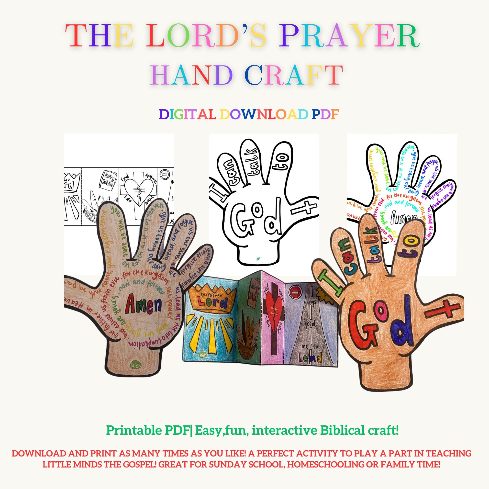 The Lord's Prayer Craft,biblical Sunday School Activity,christian ...
