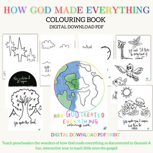 Days of Creation Coloring Book: Bible Kids Activities (Digital Download)