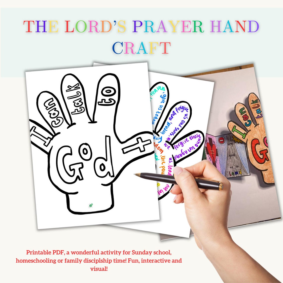 The Lord's Prayer Craft,biblical Sunday School Activity,christian ...
