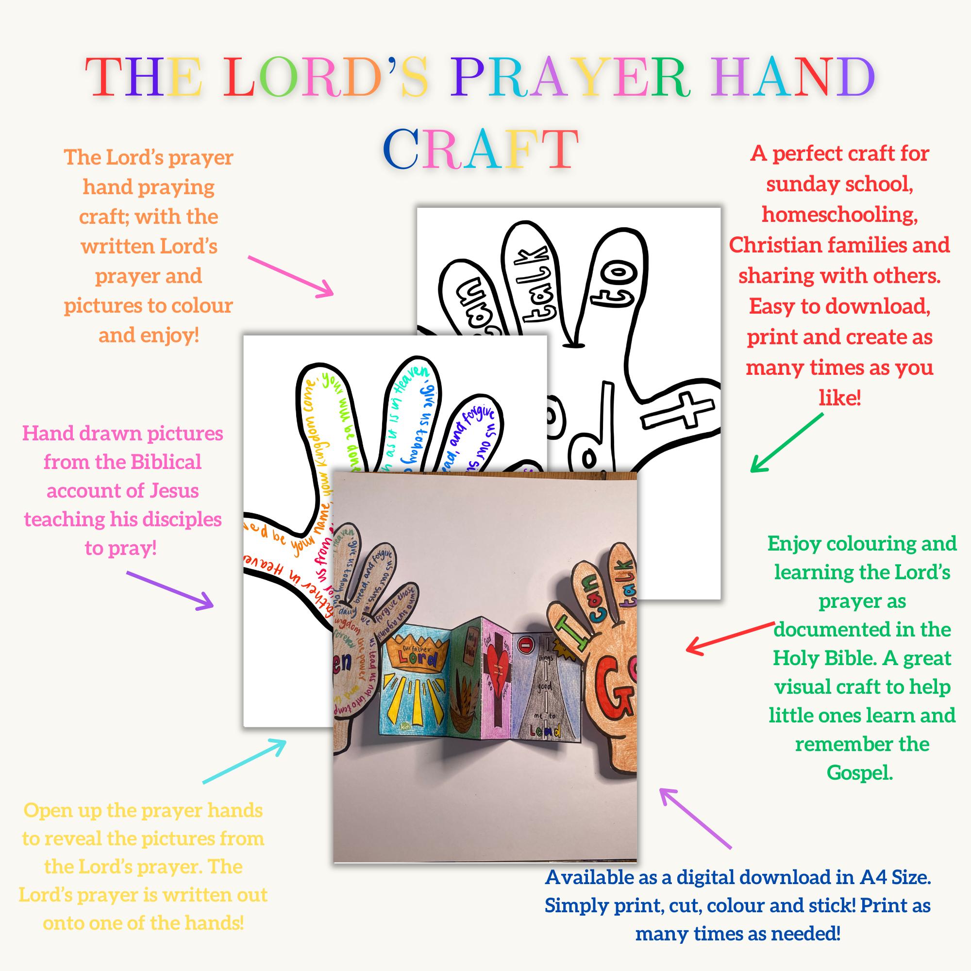 The Lord's Prayer Craft,biblical Sunday School Activity,christian ...
