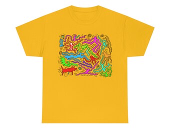 People. Cats. Eyes. Shirt. (Keith Haring inspired)