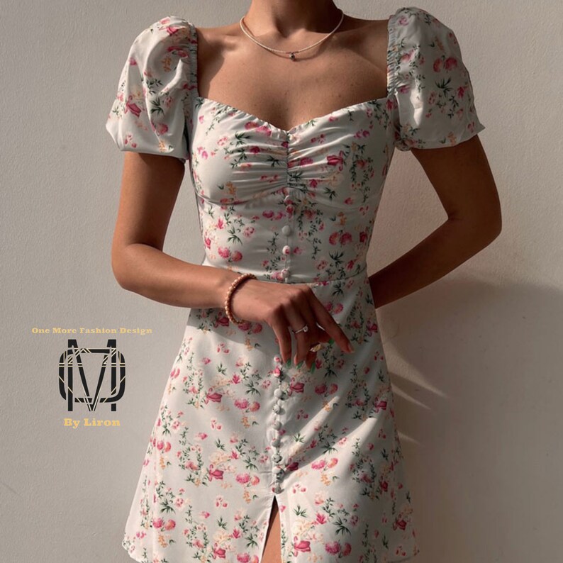 PUFF SLEEVE CORSET DRESS DAISY CHAINS