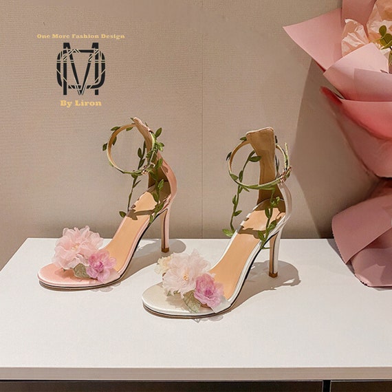 Floral ankle strap sandals sale