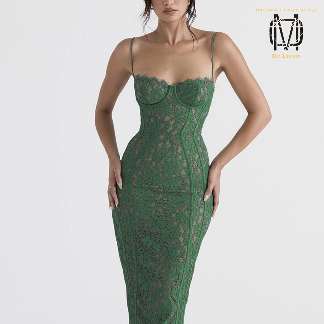 Sexy Halter Velvet Lace Appliques Evening Dress,Green Slit Party Dress Evening Gown cc2614
