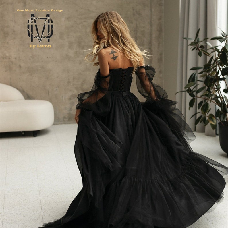 wedding gown with removable train