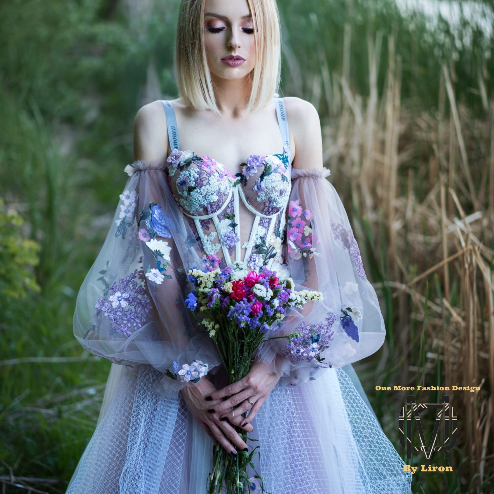 White and hotsell lavender dress