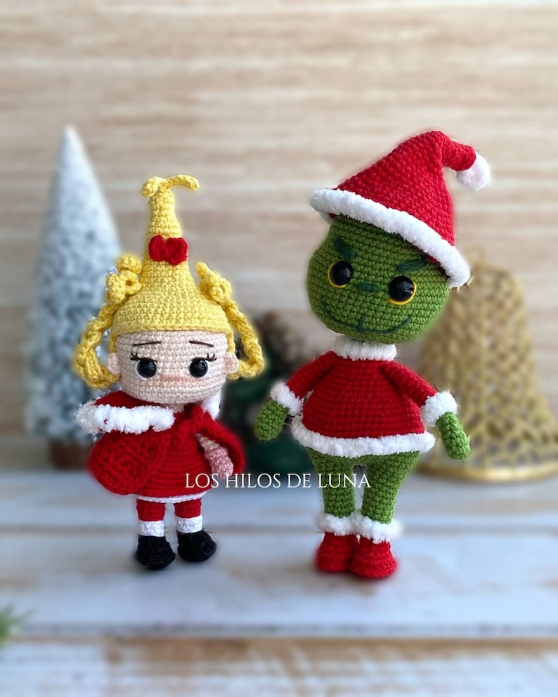 The Grinch and Cindy Lou Who Crochet Pattern Amigurumi - Etsy New Zealand