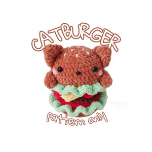 Catburger | crochet pattern | amigurumi