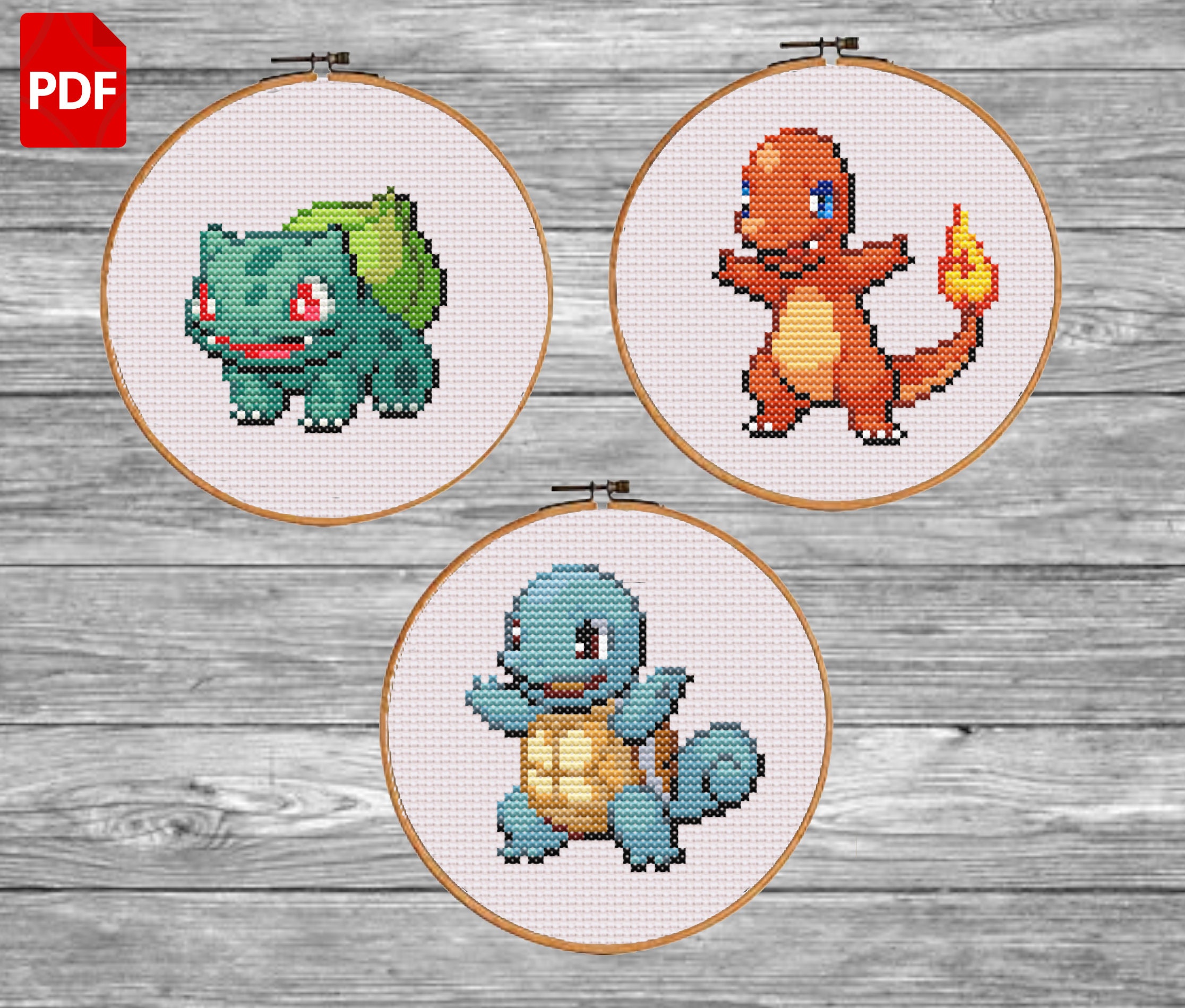 Pokemon Cross Stitch Cactus Bulbasaur #1 - funny kids embroidery