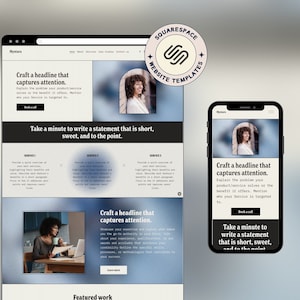 Squarespace Website template I Website for service business I Grainy modern website