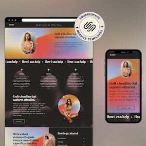 Squarespace Website template I Website for service business I Modern dynamic website