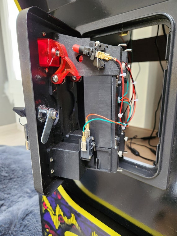 Akozon Porte De Pièce D’Arcade – 1 Accès De Porte Monnayeur En Fer – Pour Borne Arcade Et Machine De Poupée
