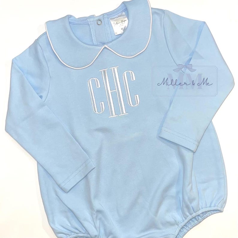 Boy Blue Plane Bubble Romper main image 0