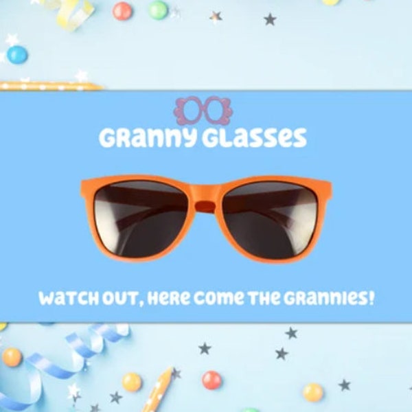 Bluey Favor Printable Granny Glasses - Etsy