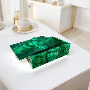6 &quot;x 4 &quot;x 2&quot; Malachit Lagerung Schmuck Box Premium Qualität handgemachte Kunst Mosaik Stein Schmuck Schmuck Etui & perfektes Geschenk für die Braut