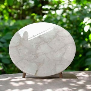 White Quartz Round Table, Coffee Table, Quartz Center Table Top, Agate Table top, Round Dining Table, Home Decor, Stone furniture Gifts