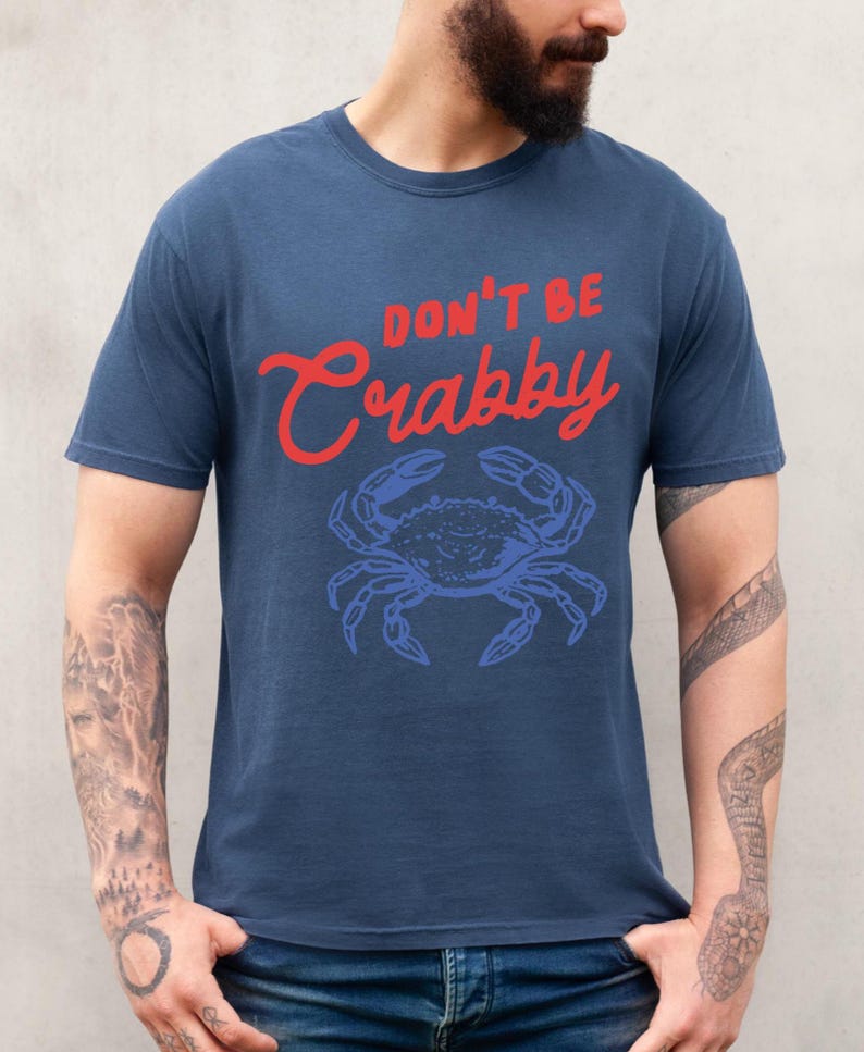 don't be crabby crab t-shirt, funny beach vacation tee, Comfort Colors summer shirt image 4