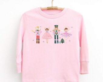 Toddler Nutcracker Christmas Long Sleeve Shirt • Ballet Holiday Tee for Kids