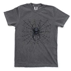 grunge spider t-shirt, Comfort Colors spider t-shirt, gothic spider t-shirt, vintage spider t-shirt, Comfort Colors Halloween t-shirt