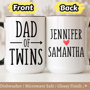 Personalized Dad Mug with Kids Names - Custom Daddy Coffee Cup, Dad Birthday Gift from Kids for Father’s Day ,  Best Daddy Ever , Dad Mugs