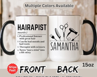 Personalized Salon Mug | Custom Hair Stylist Gift | Hairdresser Coffee Cup | Beauty Salon Owner Gift | Cosmetology Mug | Hairstylist Present