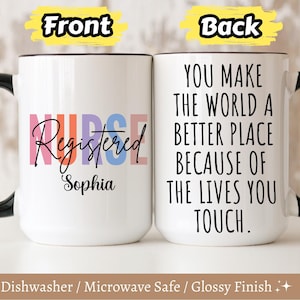 Personalized Registered Nurse Mug, RN Gifts, Custom RN Mug, Nurse Appreciation Gift, Cute Gift For Nurse Week, RN Graduation Gift