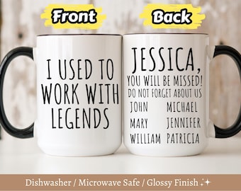 I Used To Work With Legends, Mug For Retirement, Retired Coworker Gift, Coworker Gift Coworker Retirement Mug, Going Away Gift For Coworker,
