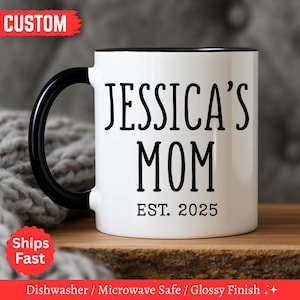Custom Mom Mug With Kids Name, Personalized Mom Mug with Names, Mother&#39;s Day Gift 2025, Mommy Coffee Mug,Custom Mug Gift For Mom Birthday