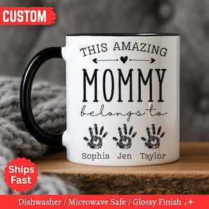 Custom Mommy Mug With Kids Names, Personalized Mom Mug with Names, Mother&#39;s Day Gift 2025, Mommy Coffee Mug,Custom Mug Gift For Mom Birthday