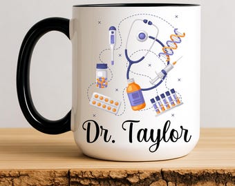 Doctor Mug, Personalized Doctor Coffee Mug, Gifts for Doctors, Doctor Graduation Cup, Custom Thank You Gift, Doctor Appreciation Gift